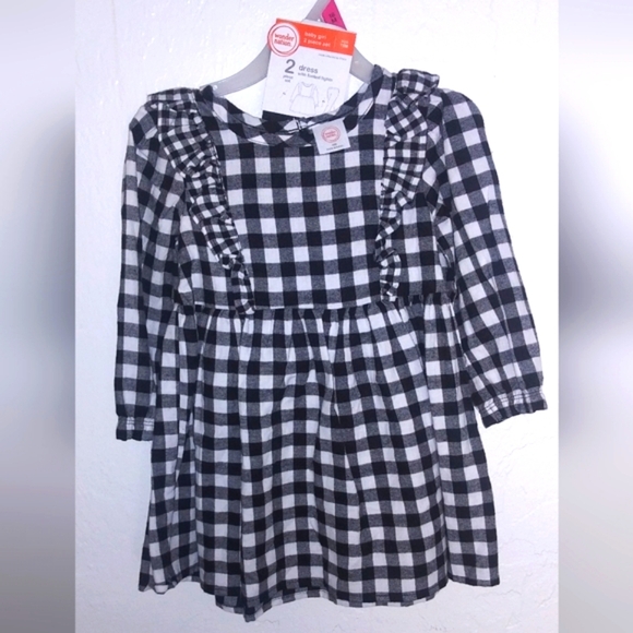 Wonder Nation baby girl 2 piece set Dress with footed tights Size 18 Months - Picture 3 of 3